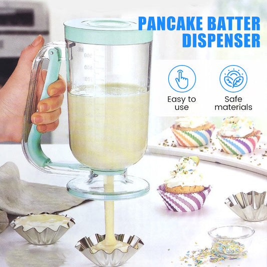 Pancake Batter Dispenser with Stirrer & Measuring Marks