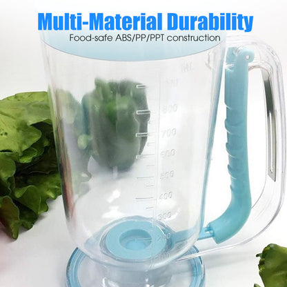 Pancake Batter Dispenser with Stirrer & Measuring Marks