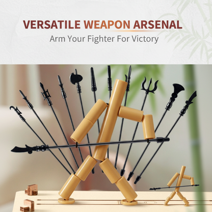 DIY Bamboo Man Fencing Puppet Game Set