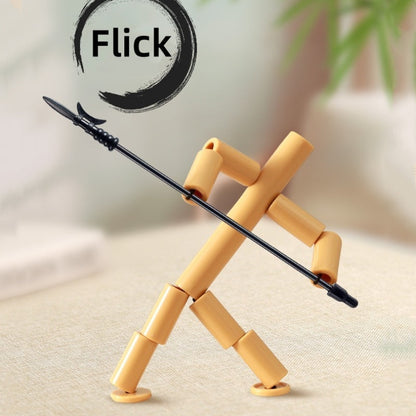 DIY Bamboo Man Fencing Puppet Game Set