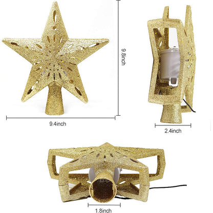 Christmas Tree Star & Snowflake Projection Light