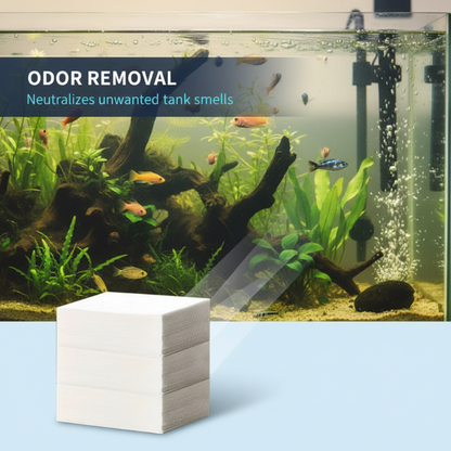 🐠 BUY 1 GET 1 FREE! ✨ AQUARIUM CLARIFYING SHEETS - Crystal Clear Water in 24 Hours, Removes Odors and Impurities, Safe for All Fish and Plants 🌿🔮