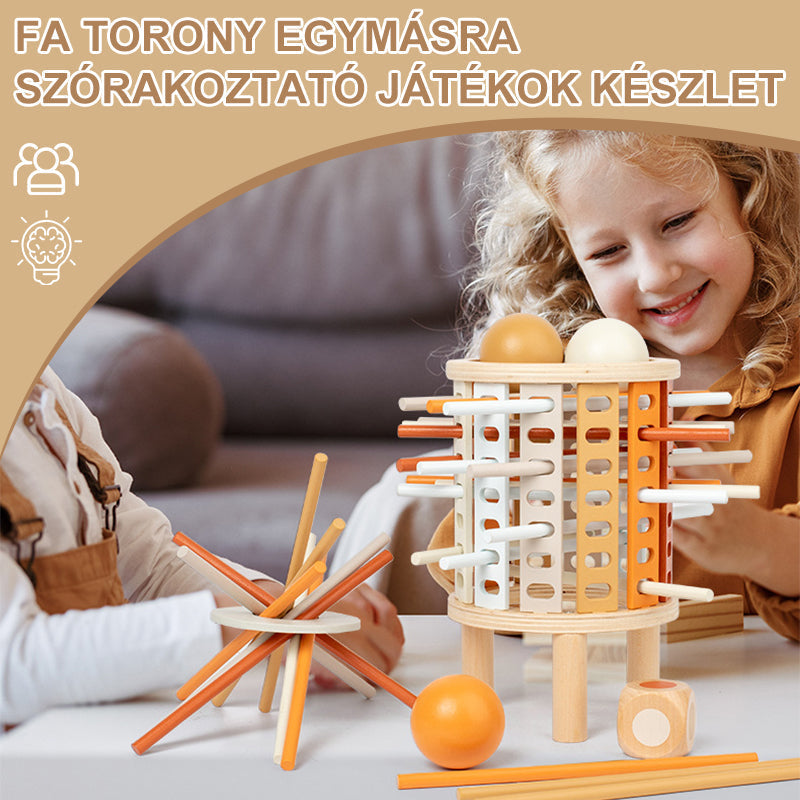 Fa Torony Egymásra Szórakoztató Játékok Készlet