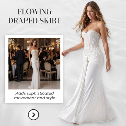 Women's Elegant Strapless Bodycon Evening Gowns