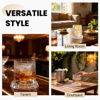 🔥360° Rotating Whiskey Glass Tumbler