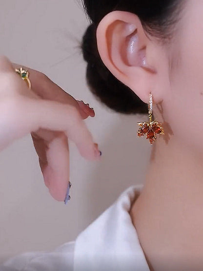 Maple Leaf Drop Earrings