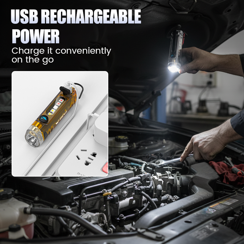 🔥Limited Time Promotion 50% OFF🔥Multi-Functional Rechargeable Mini Keychain Flashlight