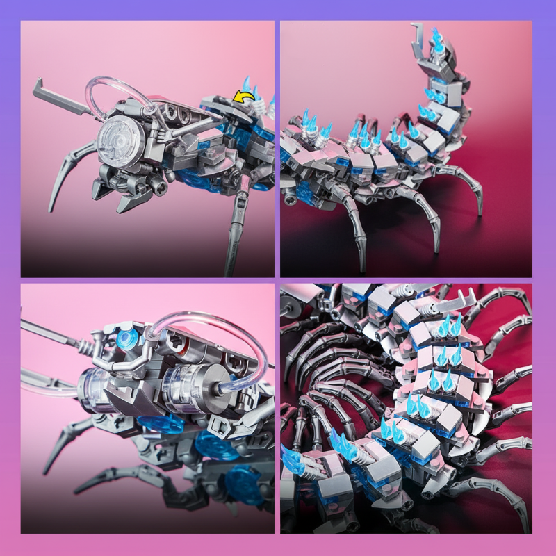 DIY Mechanical Animal Assembly Block Toy