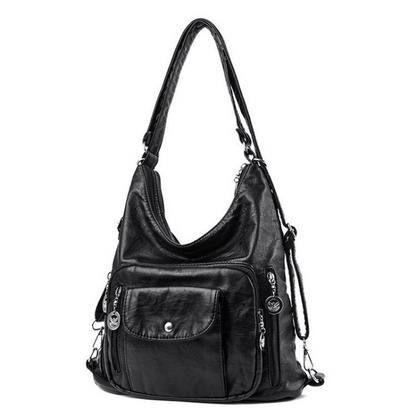 Convertible Multi-Pocket Shoulder Bag for Women