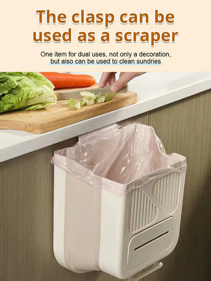 ⏰🔥LIMITED TIME 50% OFF!🔥50K+ SOLD!🥦Folding Hanging Kitchen Waste Trash Can🗑️