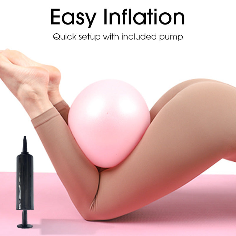 9-Inch Anti-Burst Pilates Ball with Pump ✨ Compact & Durable, Your On-the-Go Fitness Ally! 🏋️♀️