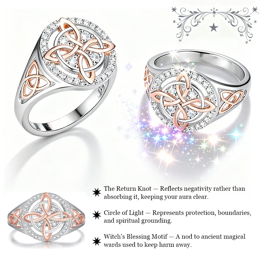 💍 60% OFF NOW! ✨ Witch‘s Knot Protection Ring – Handmade Jewelry, Sterling Silver & Meaningful Gift for Loved Ones 🧿✨