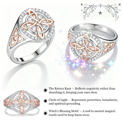 💍 60% OFF NOW! ✨ Witch‘s Knot Protection Ring – Handmade Jewelry, Sterling Silver & Meaningful Gift for Loved Ones 🧿✨