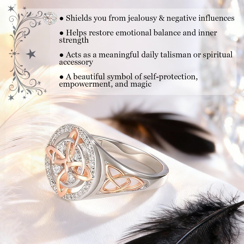💍 60% OFF NOW! ✨ Witch‘s Knot Protection Ring – Handmade Jewelry, Sterling Silver & Meaningful Gift for Loved Ones 🧿✨