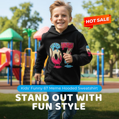 ✨🔥Kids' Funny 67 Meme Hooded Sweatshirt