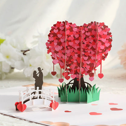🎁Valentine's Day Sale 60% OFF💓3D Pop-Up Heart Tree Greeting Card