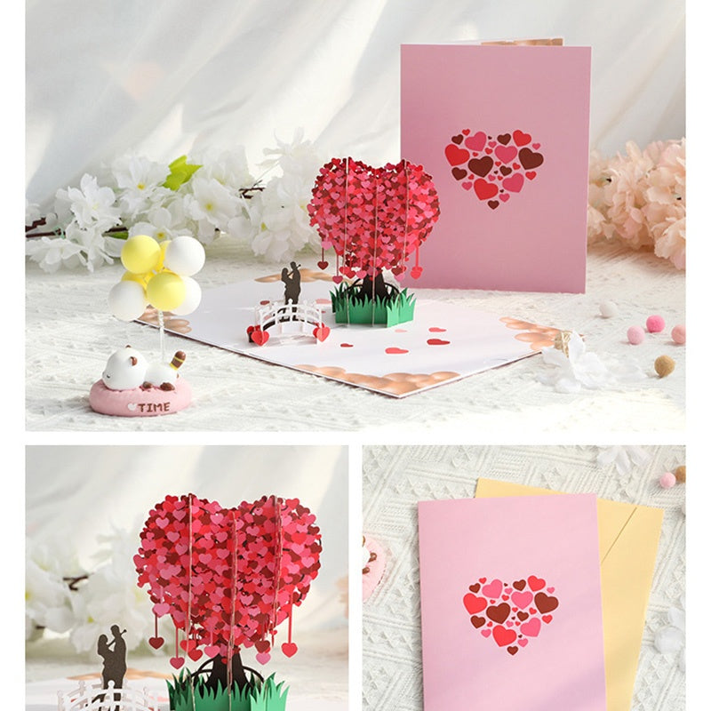 🎁Valentine's Day Sale 60% OFF💓3D Pop-Up Heart Tree Greeting Card