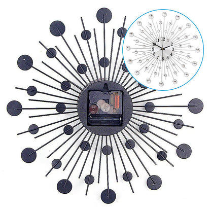 ✨🕰️ Creative Rhinestone Wall Clock – Silent, Minimalist Luxury for Living Room, Dining & Entryway! 💎🏡
