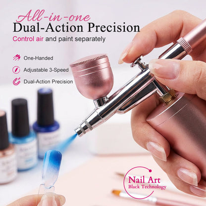 📢📢50%  OFF !! ⏰🎨 Three pressure settings + wireless freedom! Professional-grade airbrush for DIY, modeling, and makeup—all in one device! ✨
