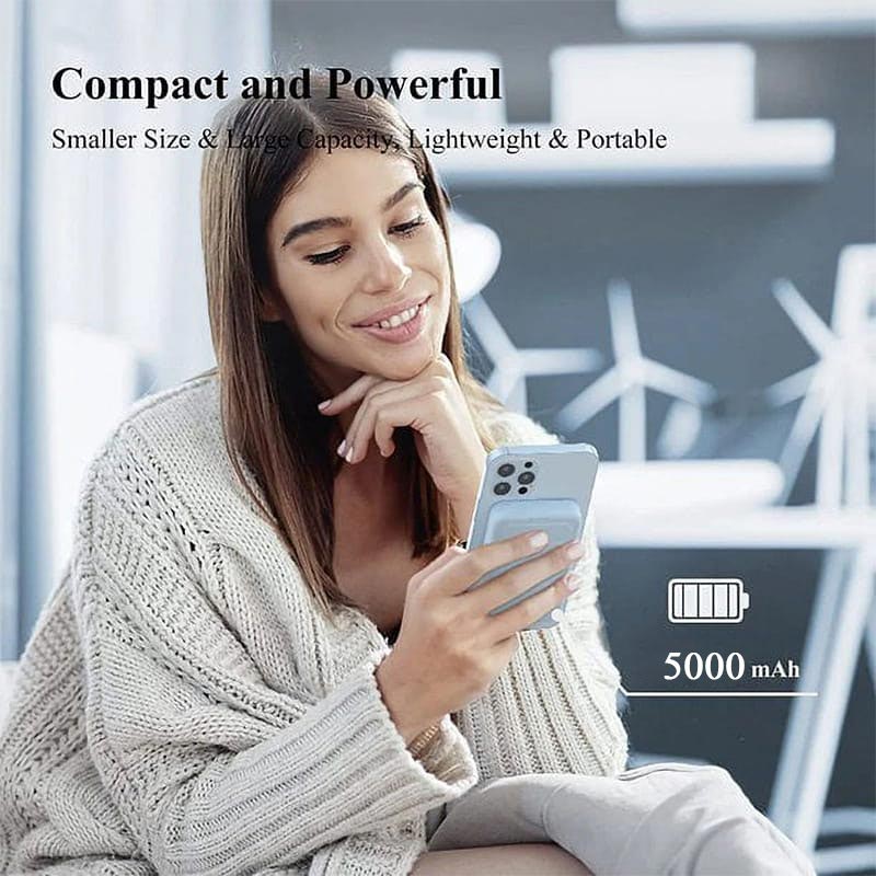 🔥Limited Time Promotion 50% OFF🔥Mini Foldable Wireless Magnetic Power Bank with Stand