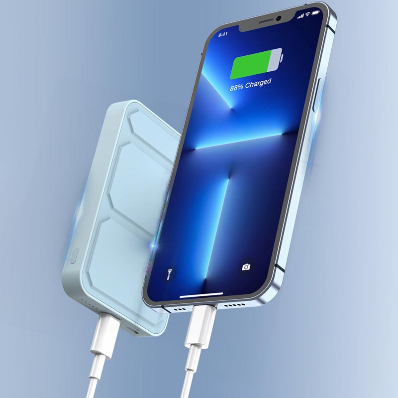 🔥Limited Time Promotion 50% OFF🔥Mini Foldable Wireless Magnetic Power Bank with Stand