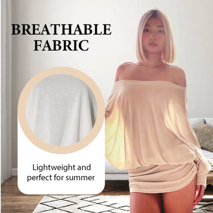 👗✨ Fashionable Off-Shoulder Pleated Skirt—Timeless minimalist style, figure-flattering cut, all-day comfort! ✨👗