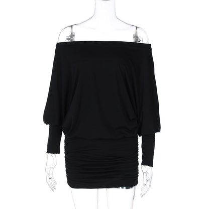 👗✨ Fashionable Off-Shoulder Pleated Skirt—Timeless minimalist style, figure-flattering cut, all-day comfort! ✨👗