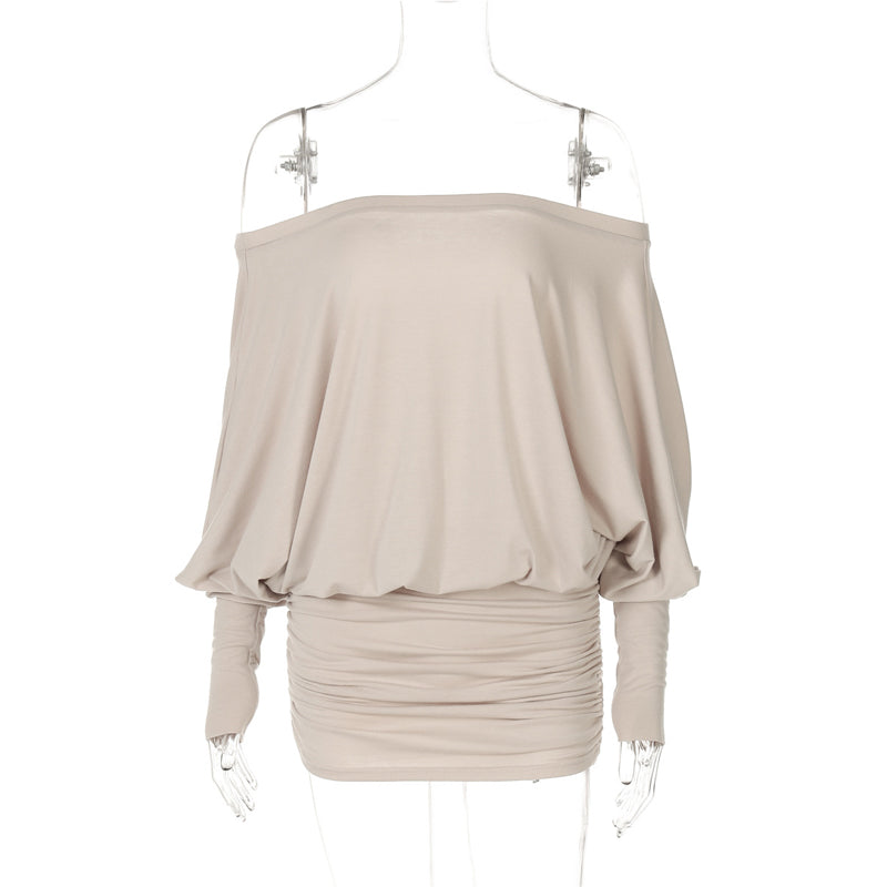 👗✨ Fashionable Off-Shoulder Pleated Skirt—Timeless minimalist style, figure-flattering cut, all-day comfort! ✨👗