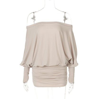 👗✨ Fashionable Off-Shoulder Pleated Skirt—Timeless minimalist style, figure-flattering cut, all-day comfort! ✨👗