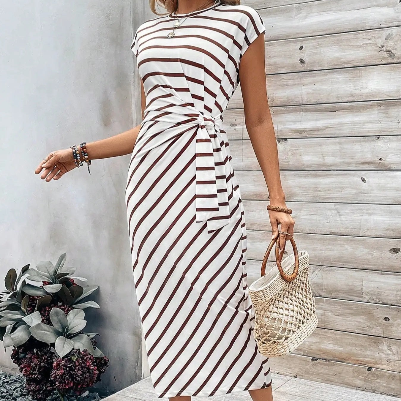 🔥LAST DAY SALE 49% OFF!!💕Women's Elegant Tie Waist Dress