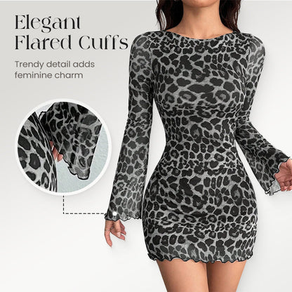 🎁2026 New Arrivals 50% OFF💥Women's Leopard Print Bodycon Mini Dress🐆