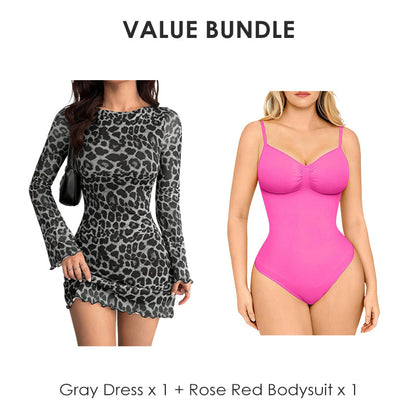 🎁2026 New Arrivals 50% OFF💥Women's Leopard Print Bodycon Mini Dress🐆