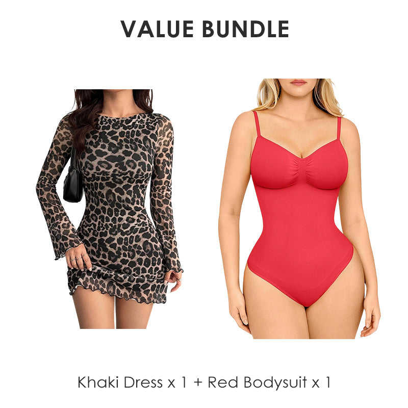 🎁2026 New Arrivals 50% OFF💥Women's Leopard Print Bodycon Mini Dress🐆