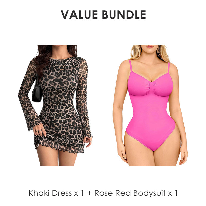 🎁2026 New Arrivals 50% OFF💥Women's Leopard Print Bodycon Mini Dress🐆