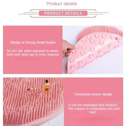 🔥 BUY 2 GET 1 FREE! 🚿 Shower Foot & Back Scrubber Massage Pad – Non-slip, dual-sided & deep-cleaning bristles – perfect for full-body exfoliation in the shower 🦶