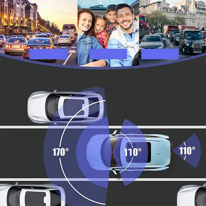 3-Channel 1080P Dash Cam with WiFi
