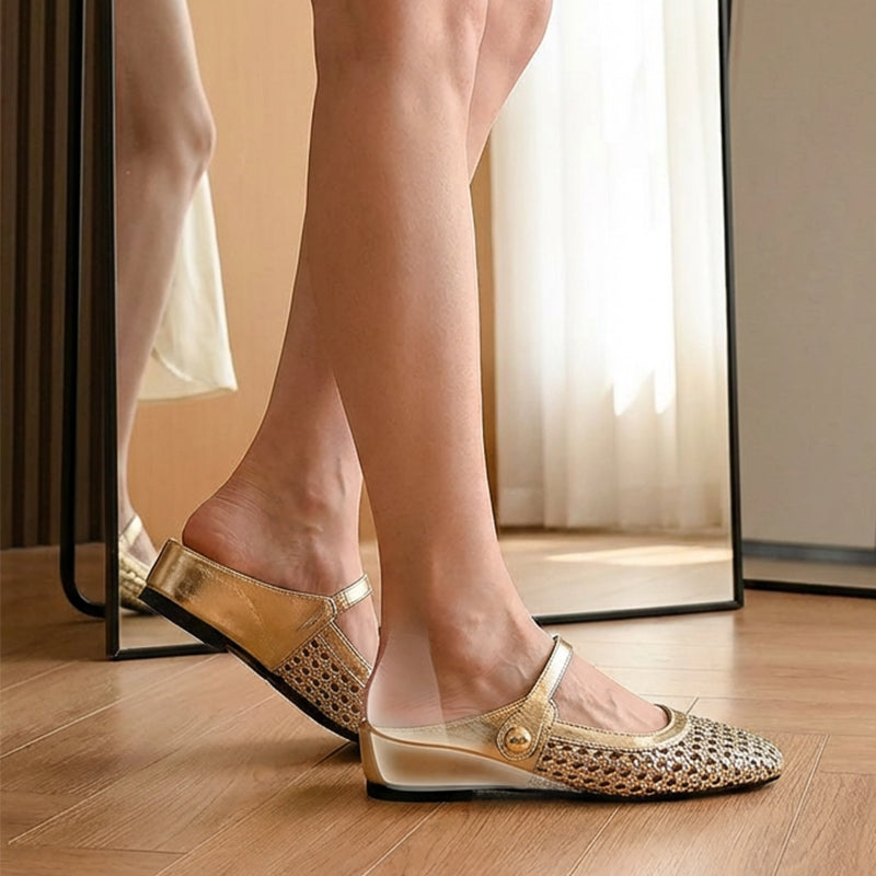 ⏰ Now only 50% off!⏰Women's Woven Square-Toe Mary Jane Mules