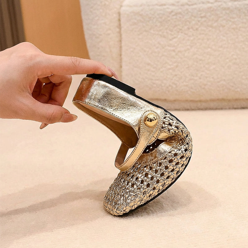 ⏰ Now only 50% off!⏰Women's Woven Square-Toe Mary Jane Mules
