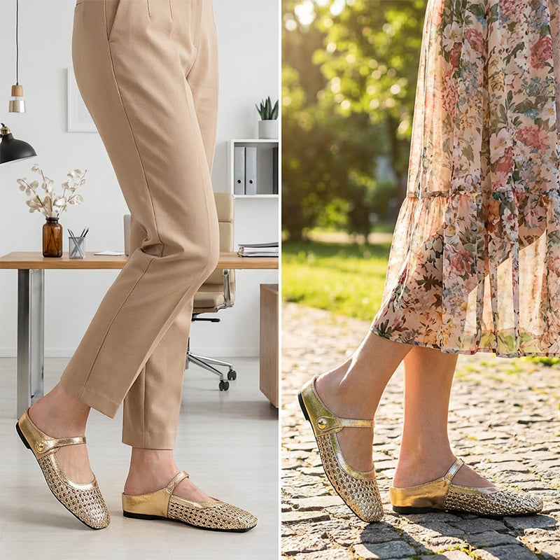 ⏰ Now only 50% off!⏰Women's Woven Square-Toe Mary Jane Mules
