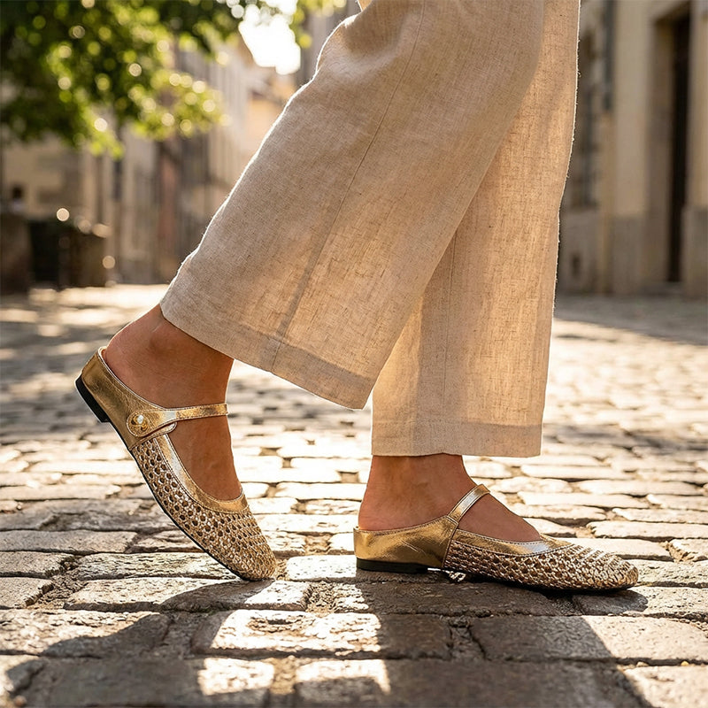 ⏰ Now only 50% off!⏰Women's Woven Square-Toe Mary Jane Mules