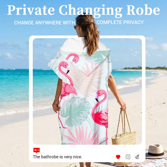 Quick-Dry Microfiber Hooded Surf Poncho