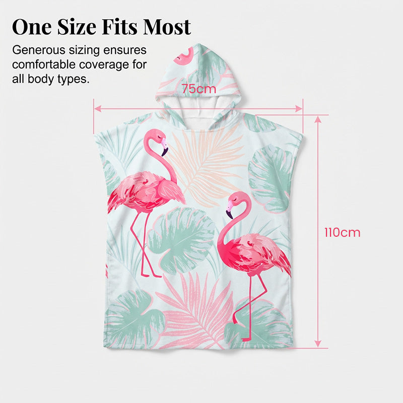 Quick-Dry Microfiber Hooded Surf Poncho