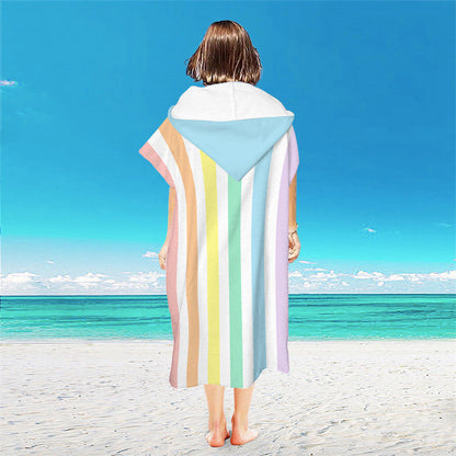 Quick-Dry Microfiber Hooded Surf Poncho