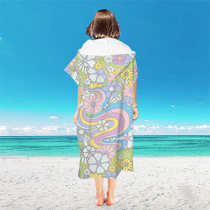 Quick-Dry Microfiber Hooded Surf Poncho