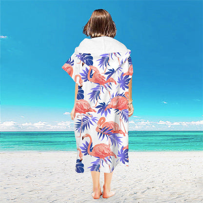 Quick-Dry Microfiber Hooded Surf Poncho