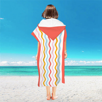 Quick-Dry Microfiber Hooded Surf Poncho