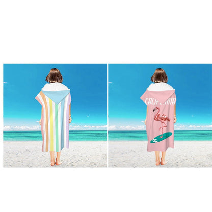 Quick-Dry Microfiber Hooded Surf Poncho