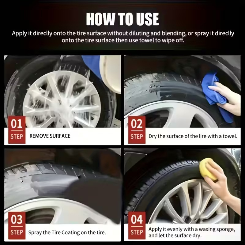 🎉BUY MORE GET MORE FREE🎁 Car Tire & Plastic Trim Renewal Paste – Restores Shine, Prevents Cracking & Easy Application