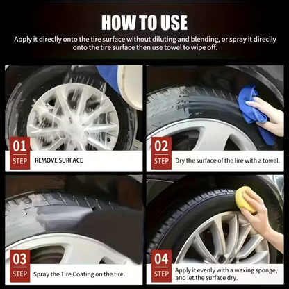 🎉BUY MORE GET MORE FREE🎁 Car Tire & Plastic Trim Renewal Paste – Restores Shine, Prevents Cracking & Easy Application
