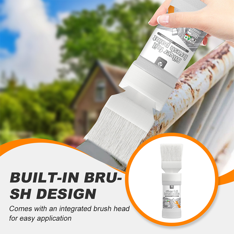 ✨New Arrival✨🖌️🏠Water-Based Metallic Silver Paint with Built-in Brush💥👍